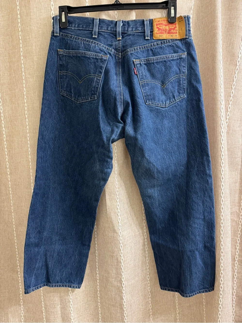 Levi's 501 Relaxed-Fit Indigo Blue Denim Jeans